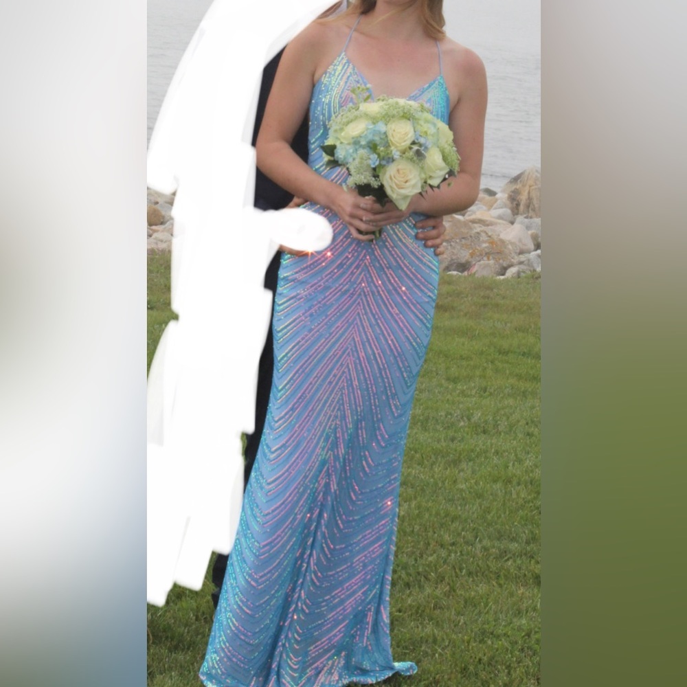 Blue Sparkle Prom Dress Windsor small